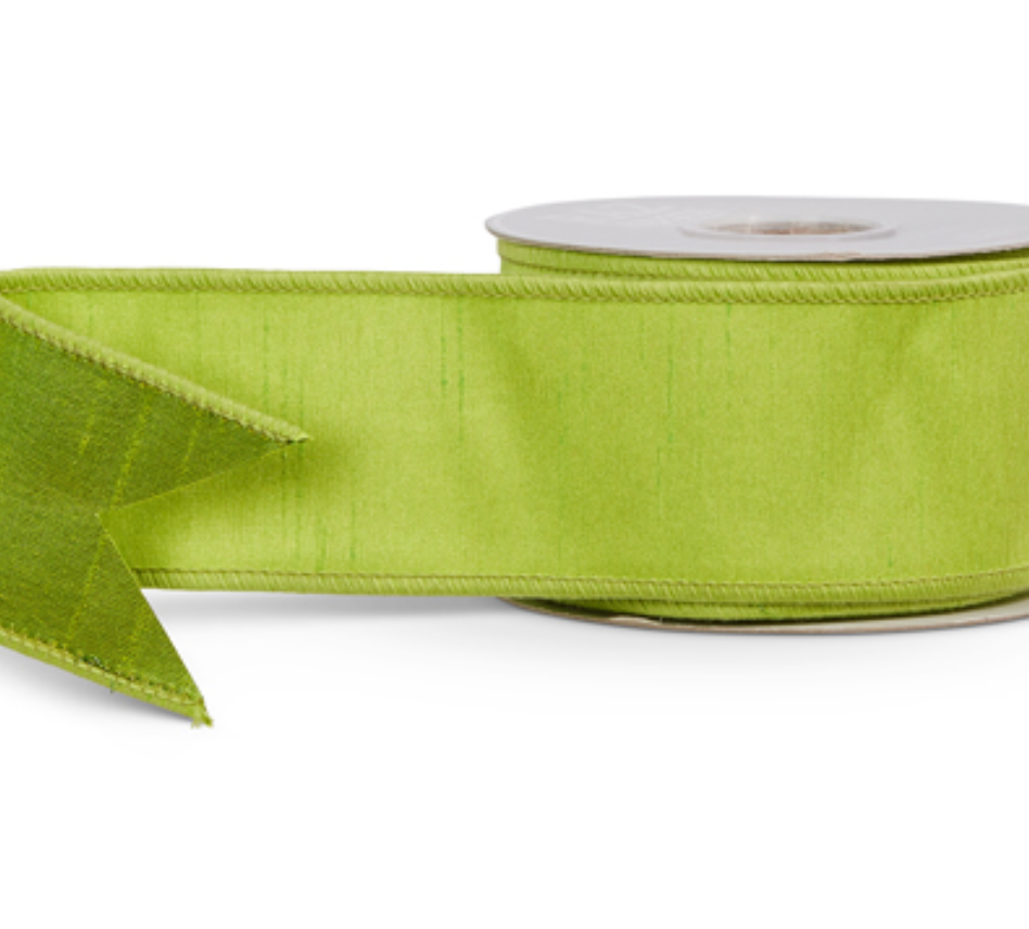 GREEN WIRED RIBBON