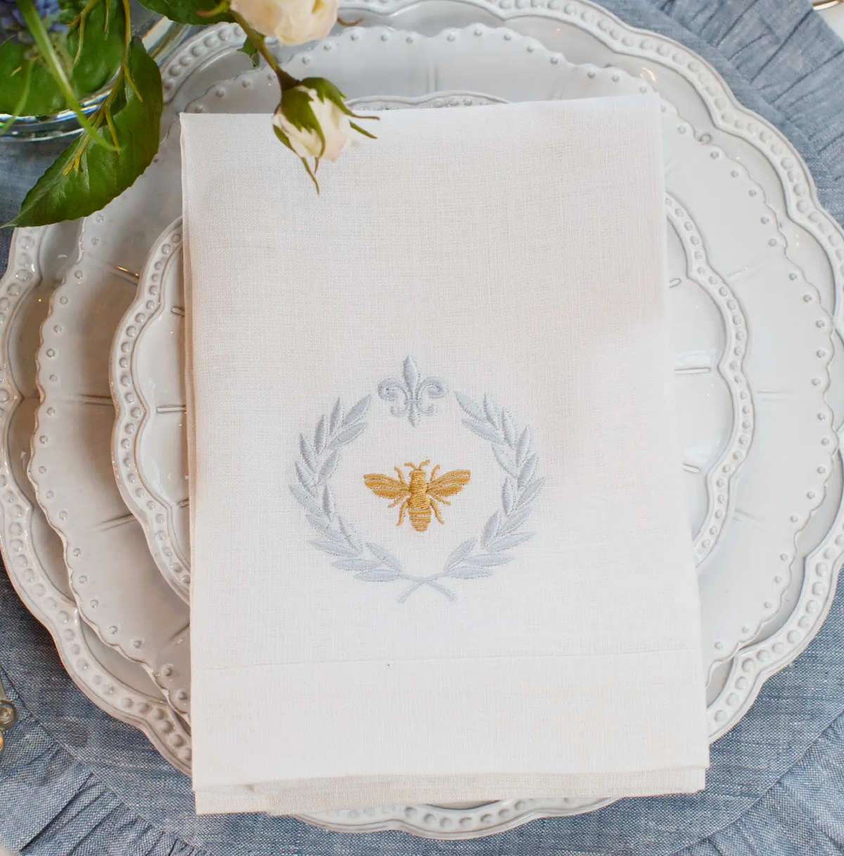 ITALIAN BEE TRI-FOLD NAPKIN SET