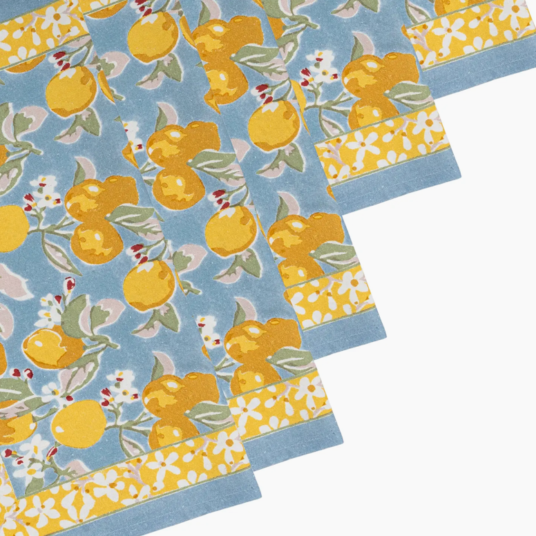 CITRON BLEU & YELLOW NAPKINS