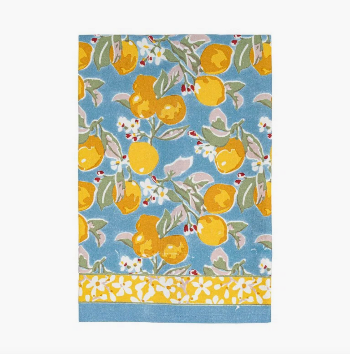 CITRON BLEU & YELLOW TEA TOWEL, SET OF 3