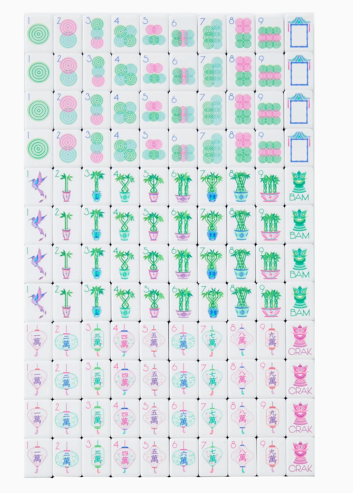 JASMINE MAHJONG TILE SET