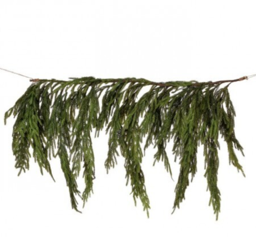 FAUX NORFOLK PINE DRIPPING GARLAND