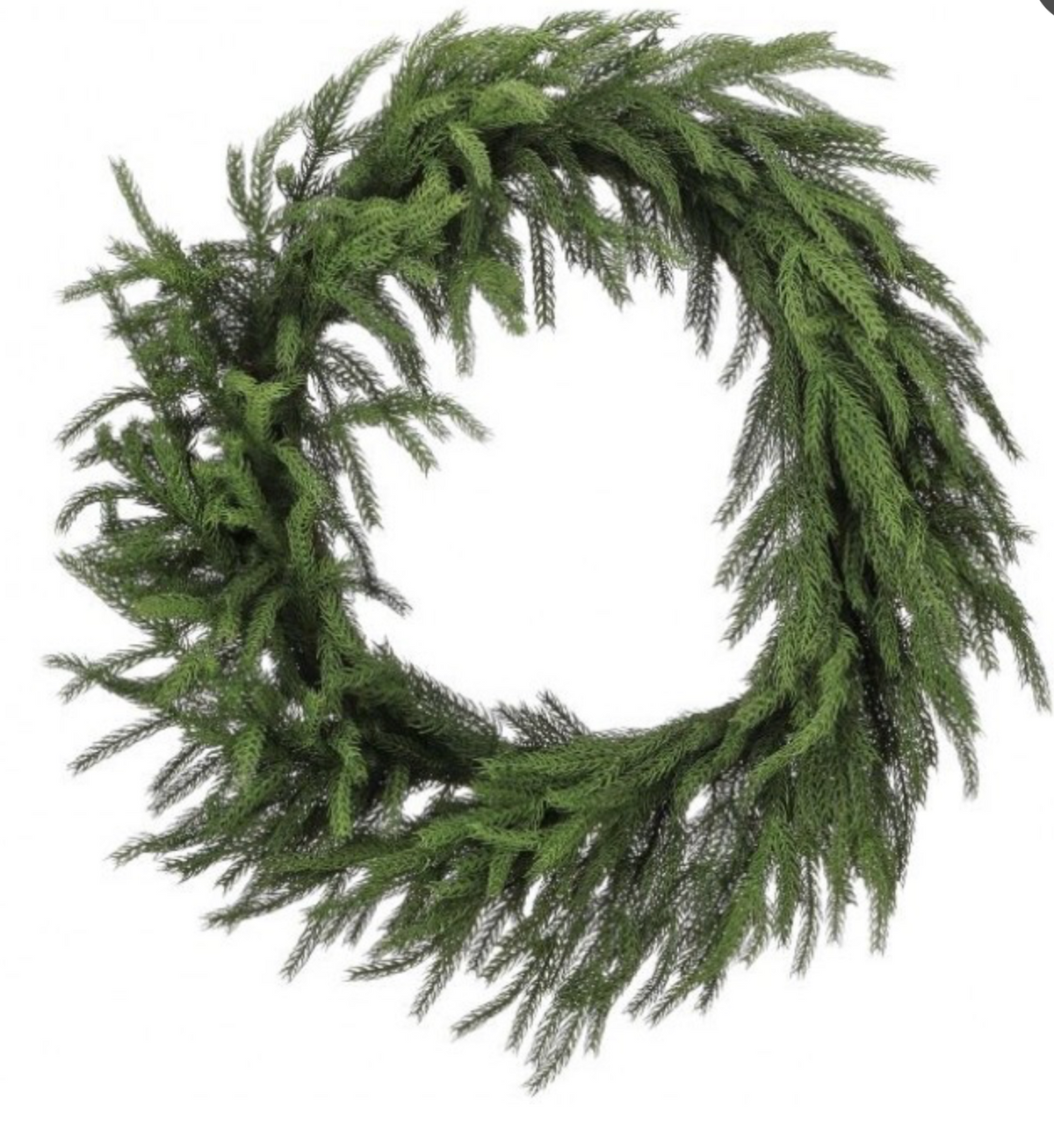 36" REAL TOUCH FOREST NORFOLK PINE WREATH