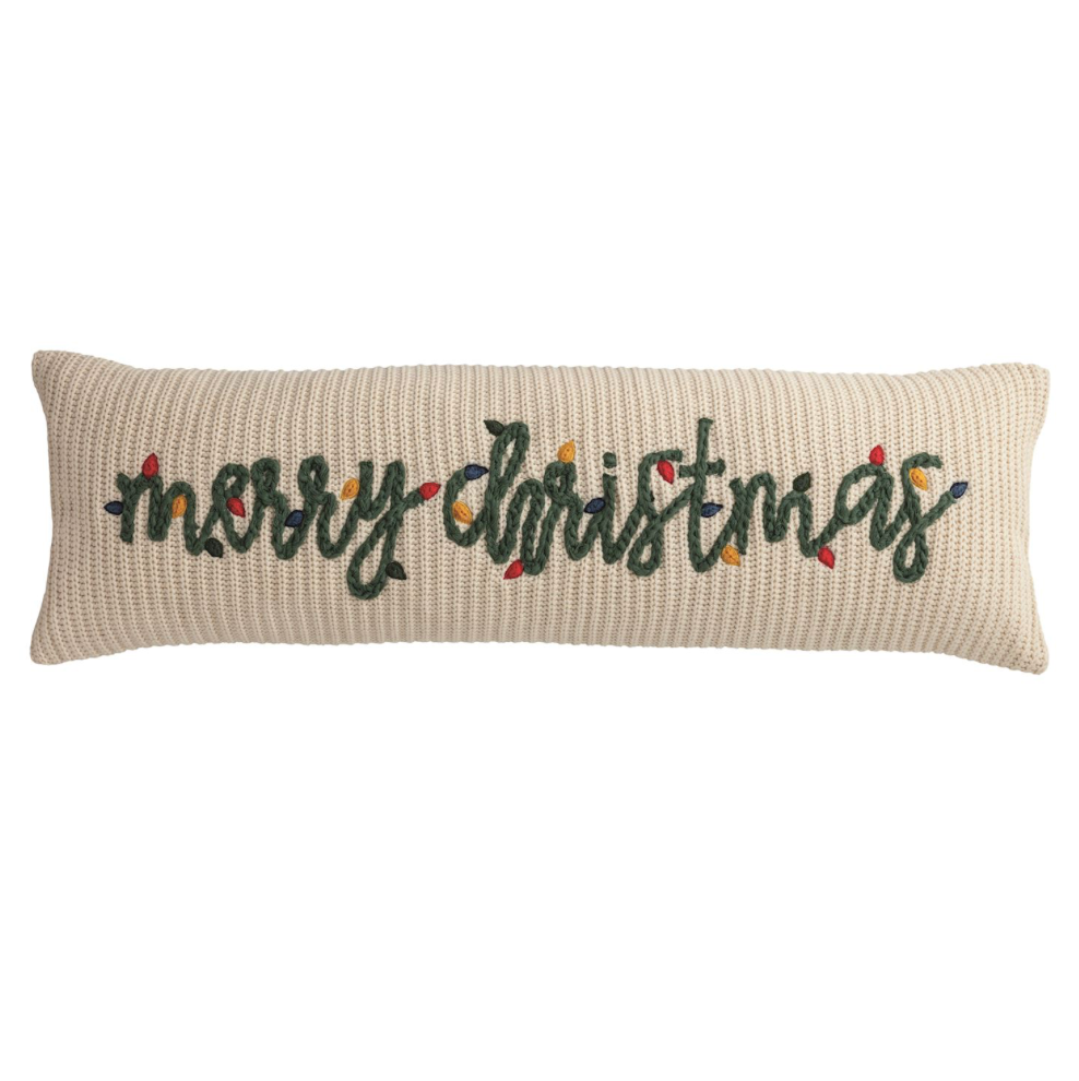 CHUNKY KNIT CHRISTMAS PILLOW