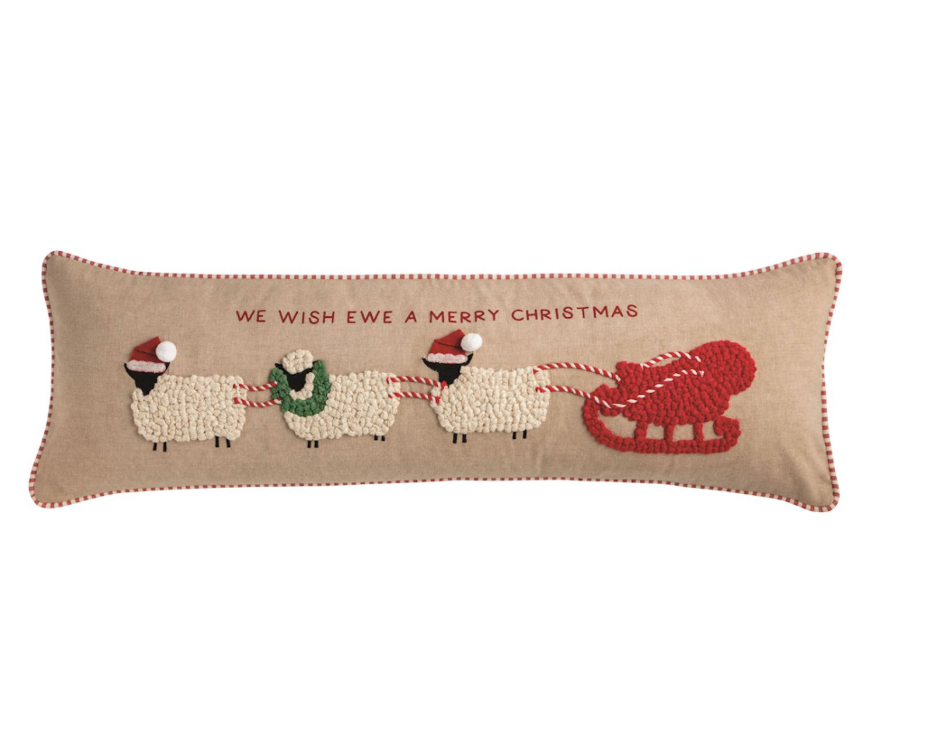 FARM CHRISTMAS SHEEP PILLOW
