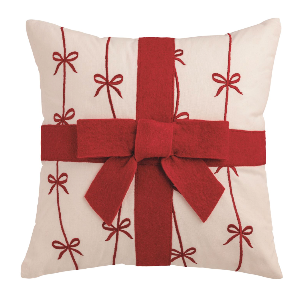 BOW FELTED WOOL PILLOW