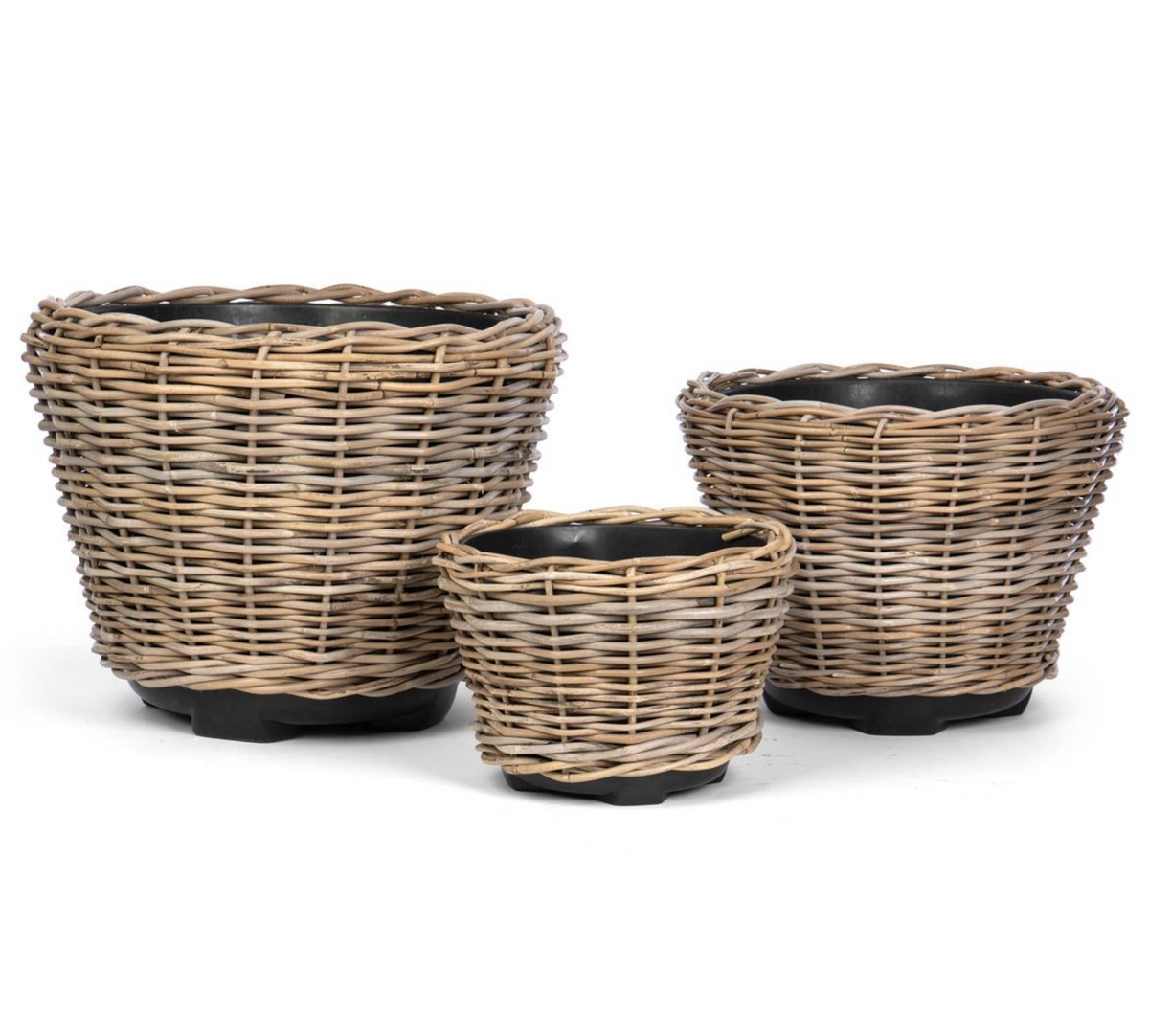 ROUND RATTAN POTS