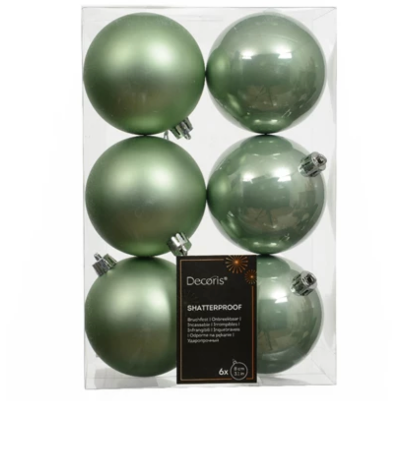 SHATTERPROOF BAUBLE SET OF 6