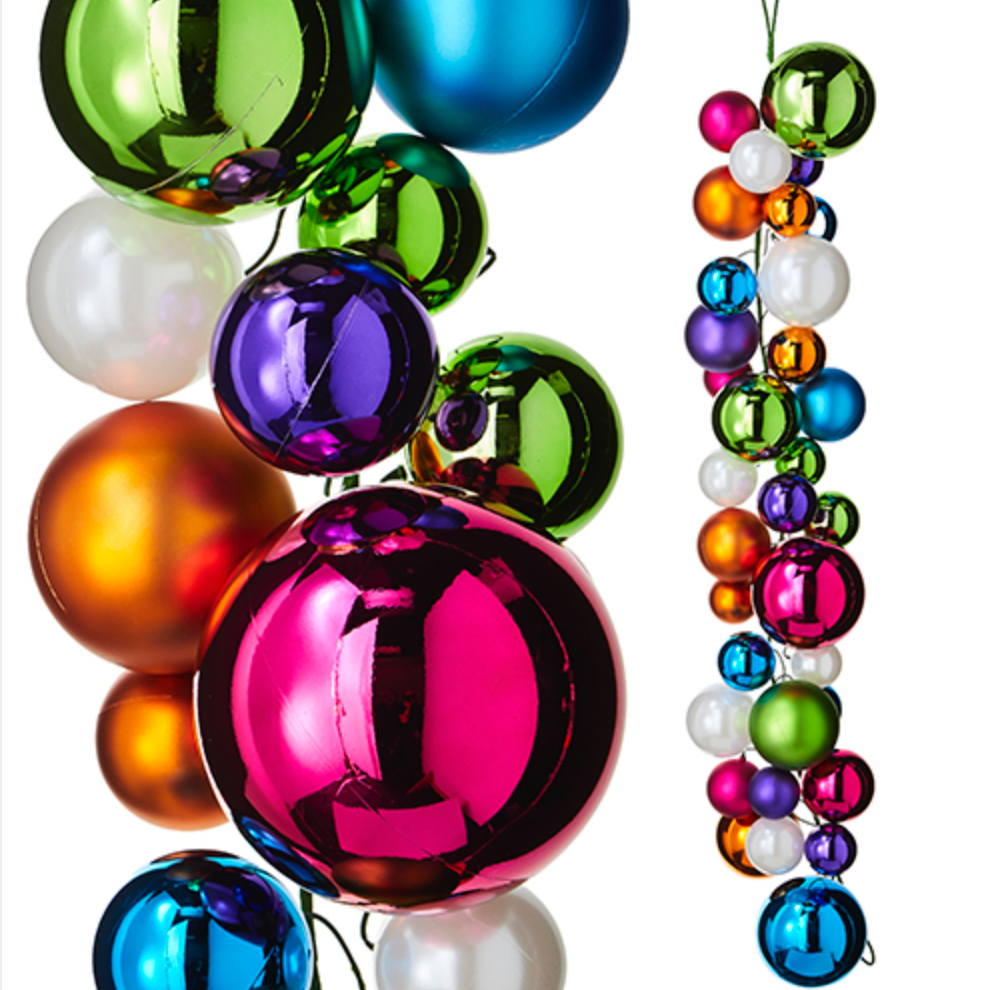 4' MULTICOLOR BALL GARLAND
