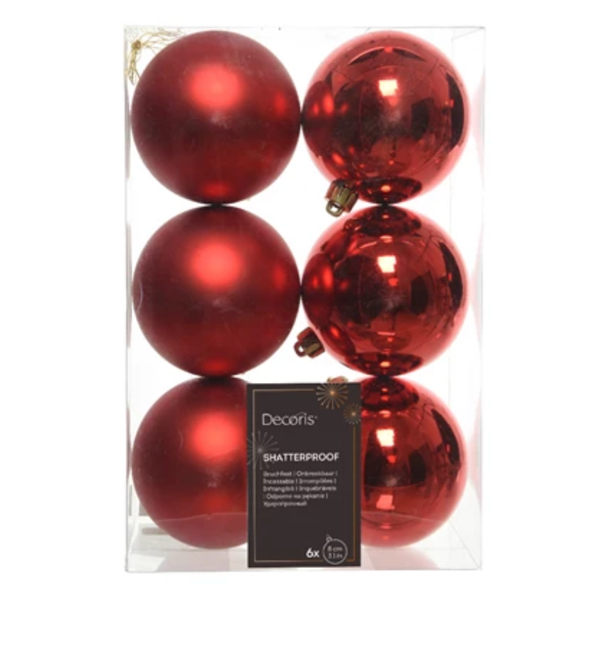 SHATTERPROOF BAUBLE SET OF 6