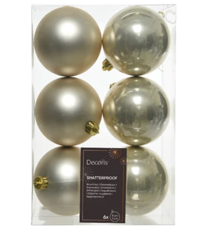 SHATTERPROOF BAUBLE SET OF 6