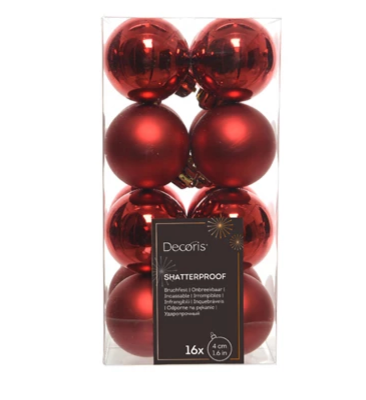 SHATTERPROOF BAUBLE SET OF 16