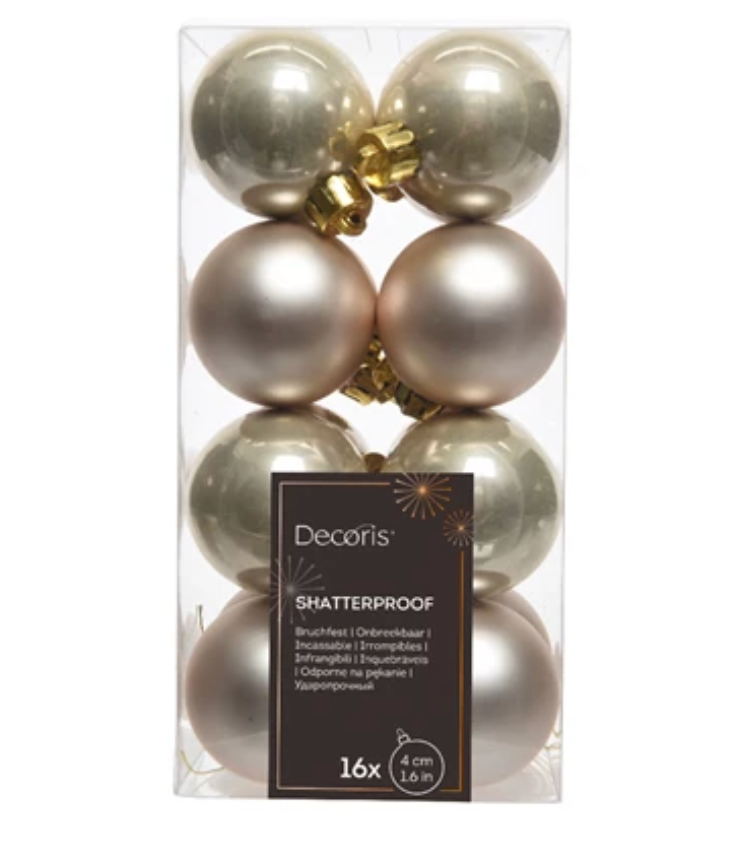 SHATTERPROOF BAUBLE SET OF 16