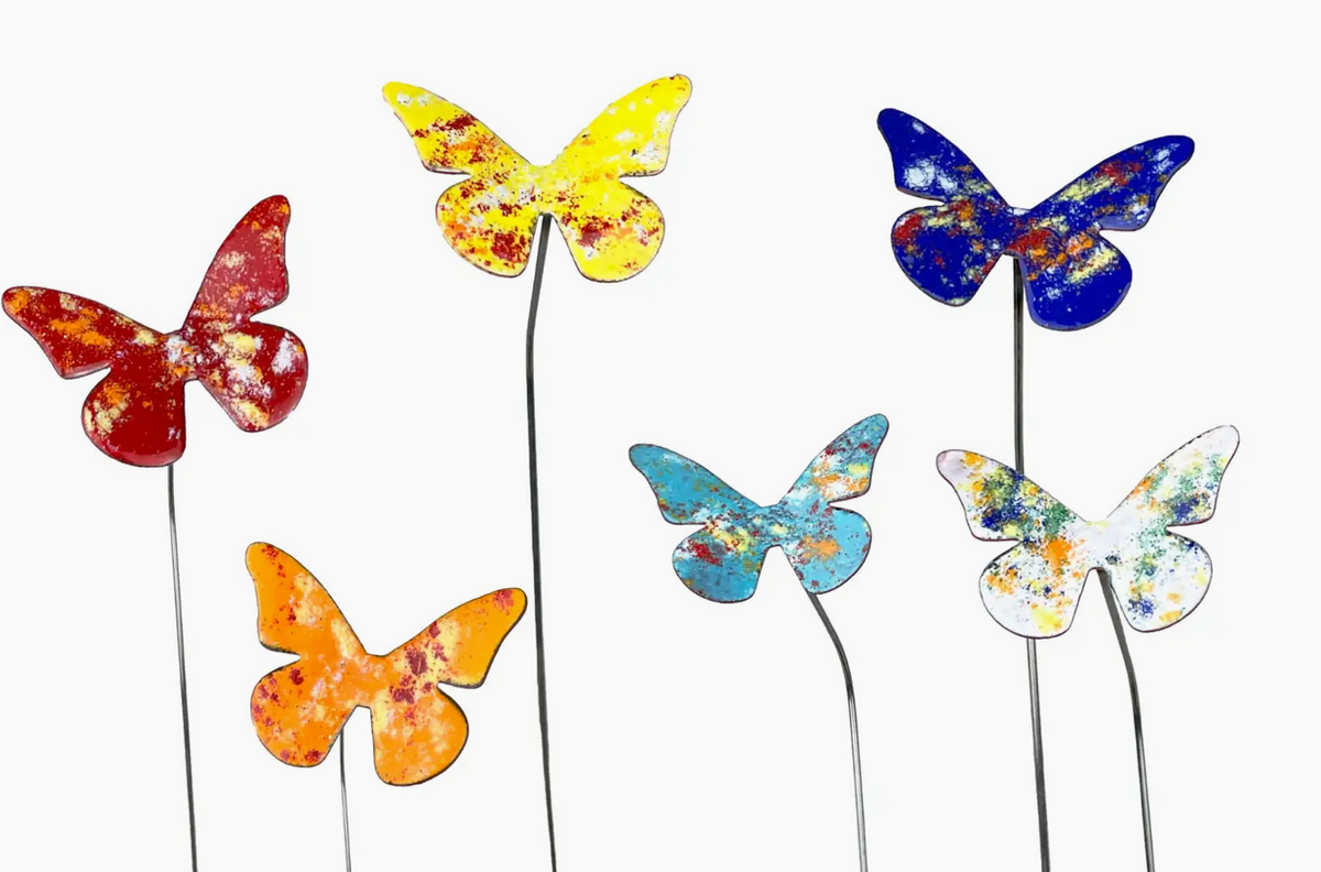 ENAMELED COPPER BUTTERFLY PICK