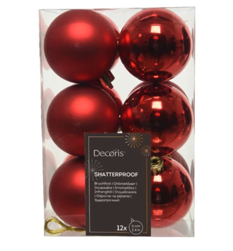 SHATTERPROOF BAUBLE SET OF 12
