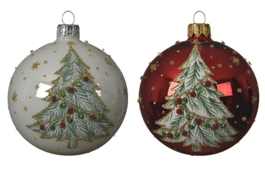 CLASSIC CHRISTMAS TREE ORNAMENT S/6