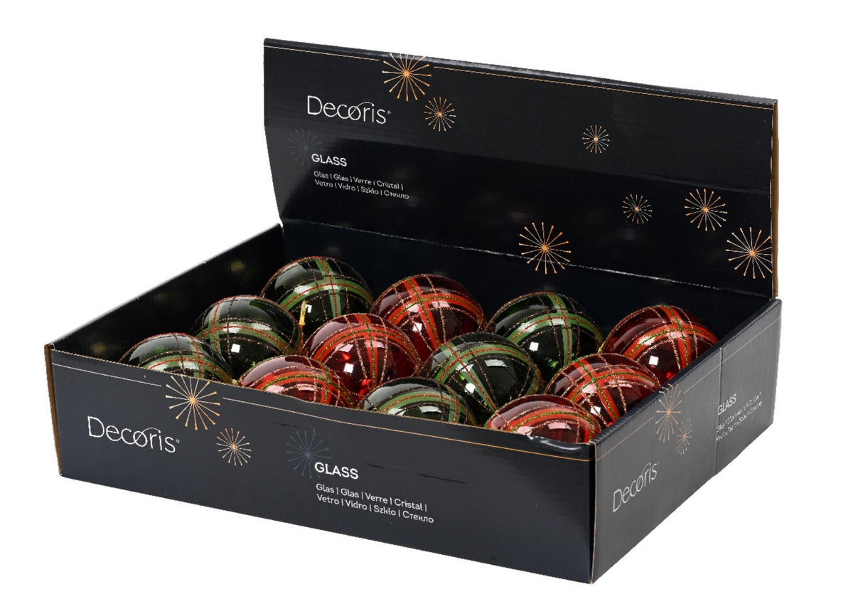 BAUBLE GLASS ORNAMENT SET (SET OF 12)
