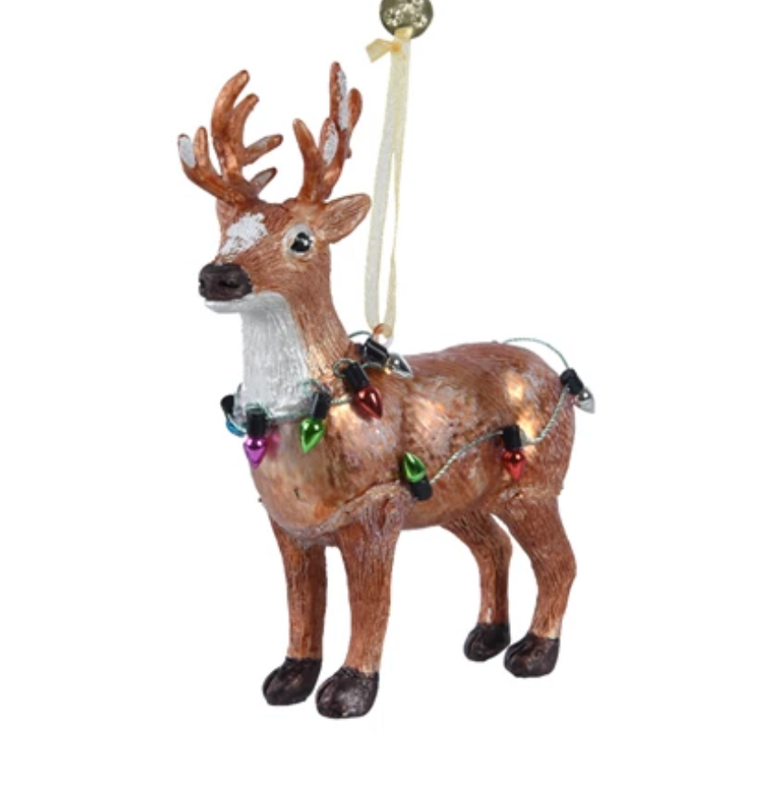 DEER W/ LIGHTS ORNAMENT