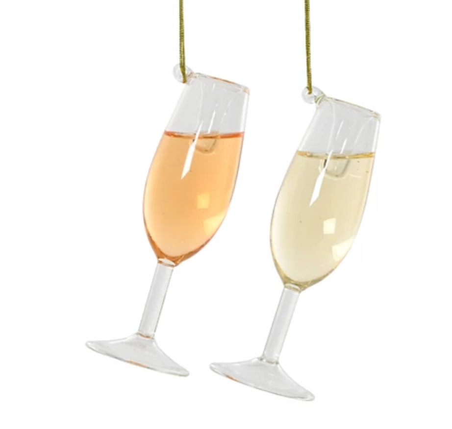 WINE GLASS ORNAMENT SET