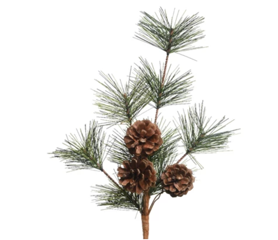 12" SPRAY PINECONE INDOOR