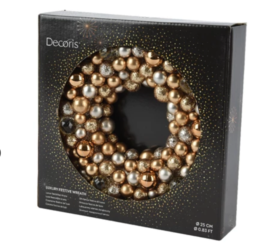 MINI BAUBLE WREATH-SHATTERPROOF
