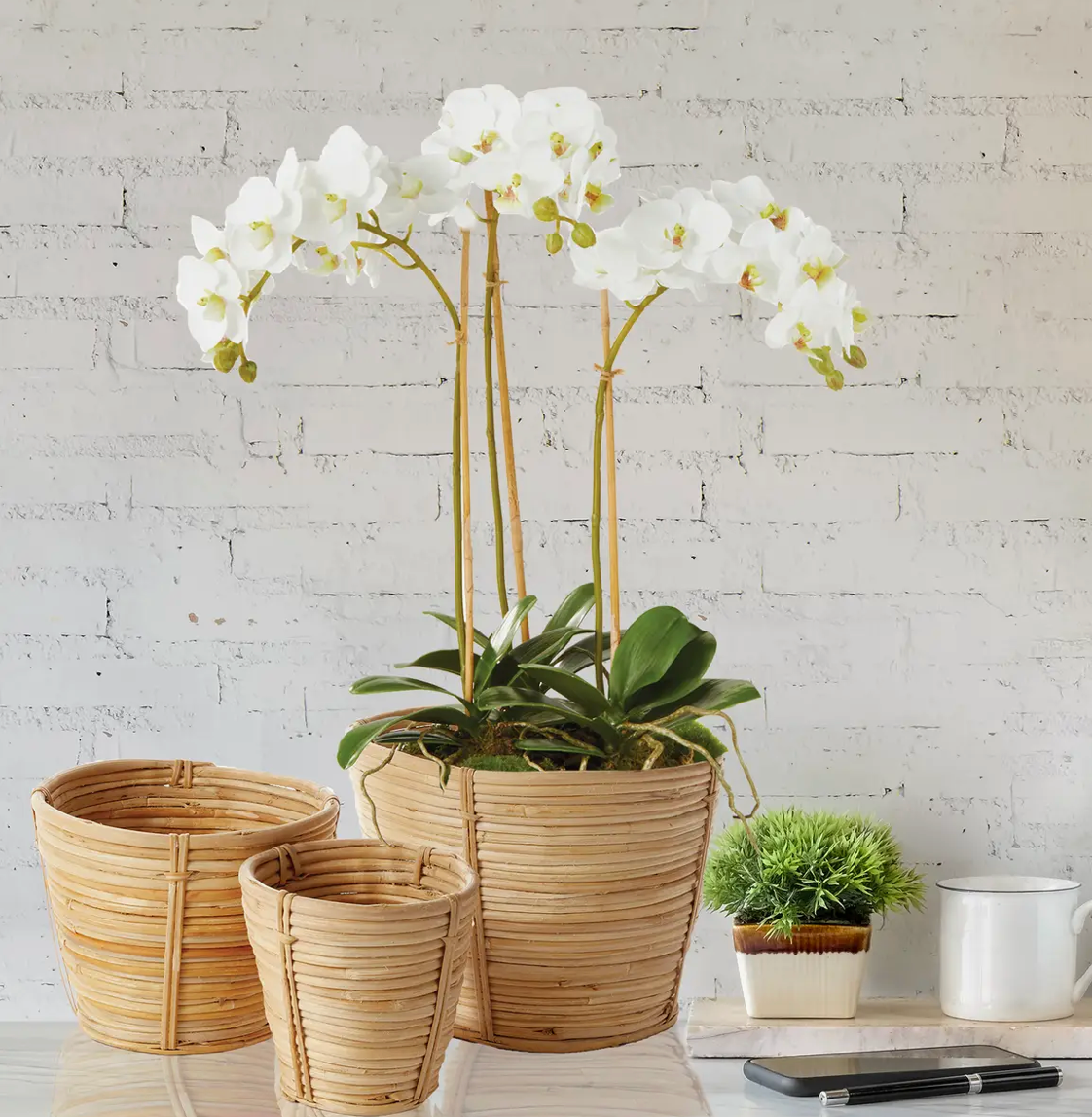 FAUX ORCHID DROP-IN 16"