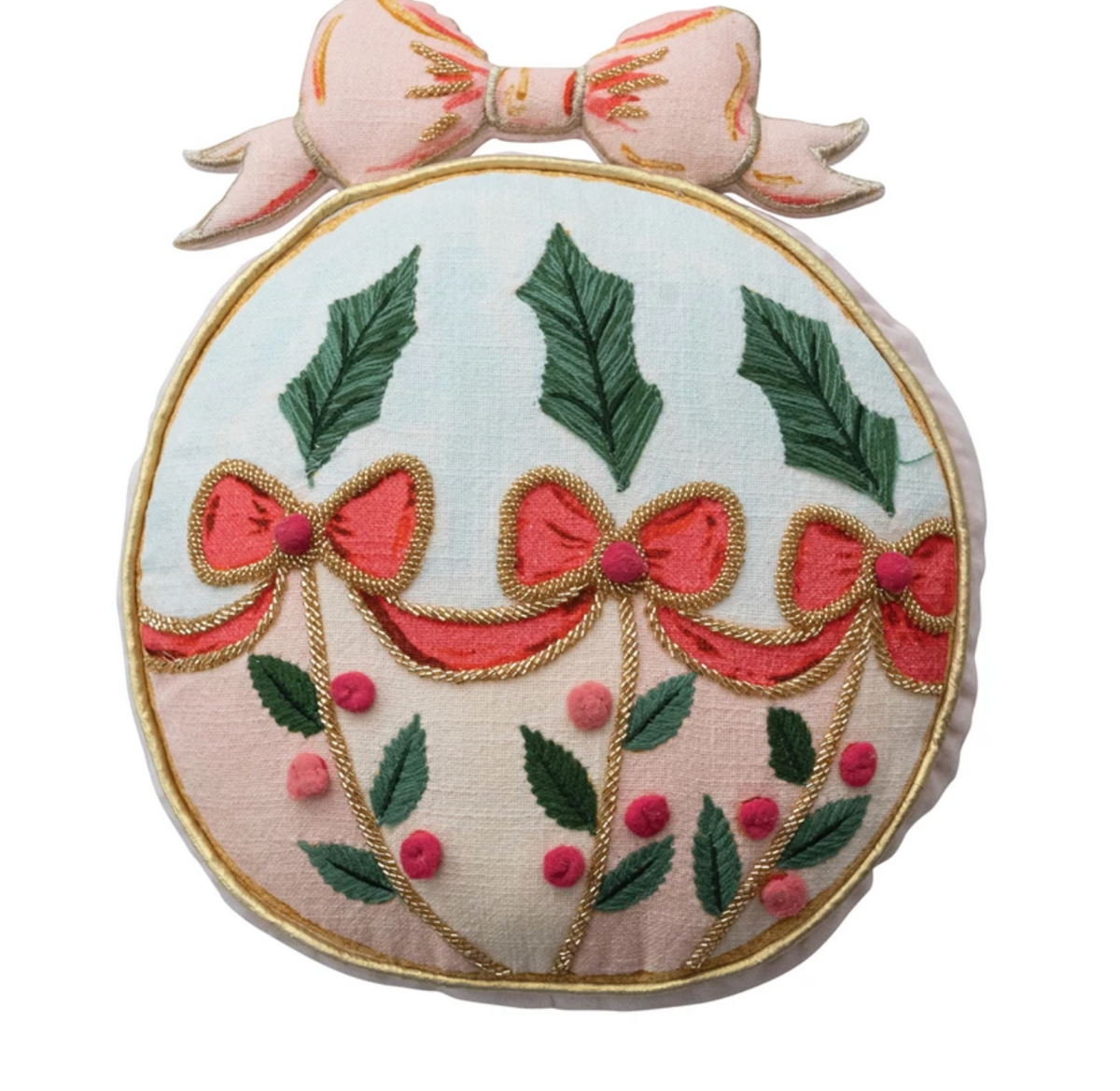 EMBROIDERED ORNAMENT PILLOW