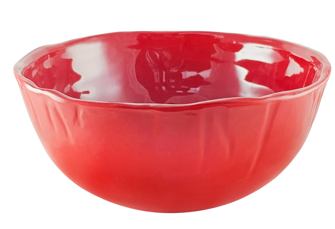 RED SOUP/SERVING BOWL SET