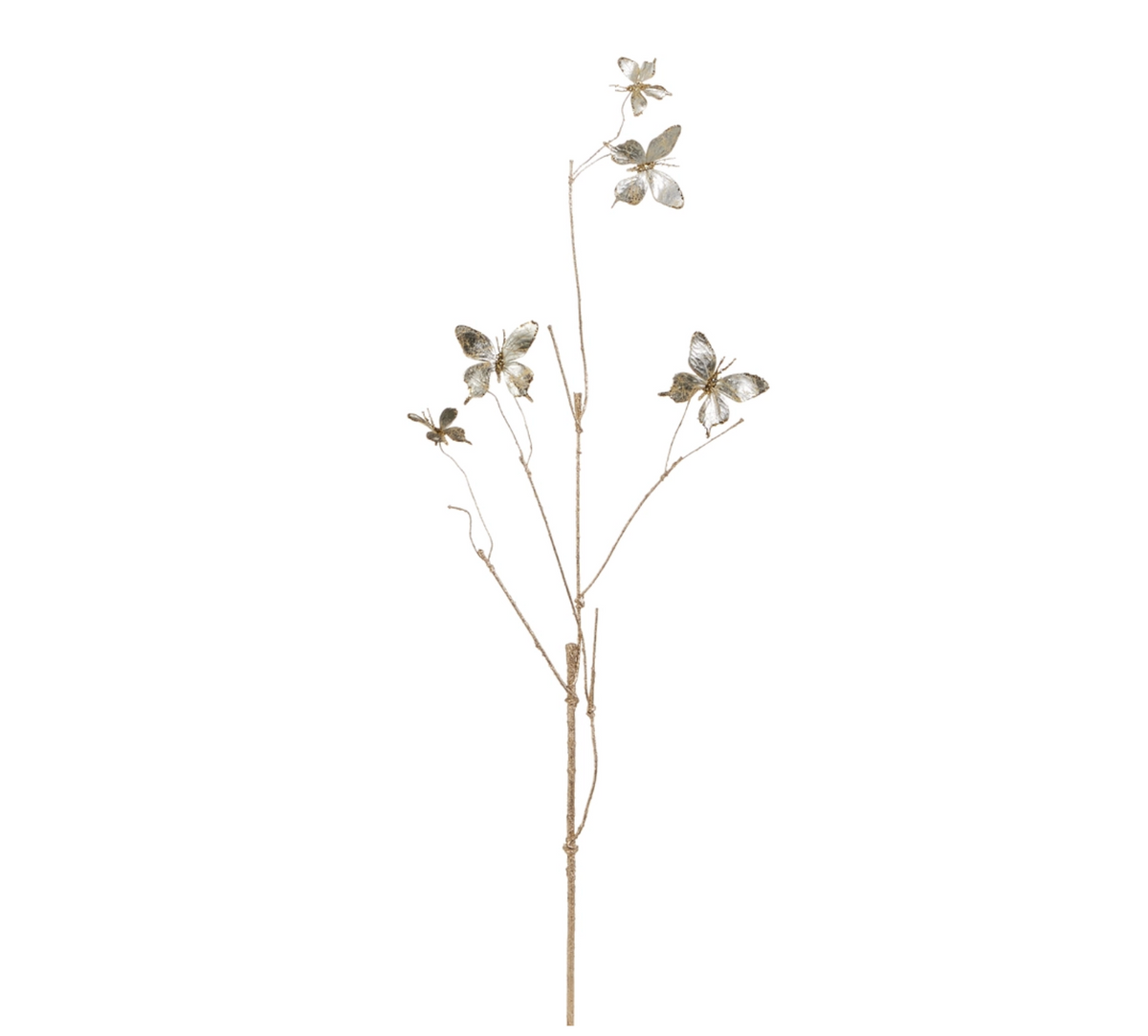 38" CHAMPAGNE BUTTERFLY BRANCH