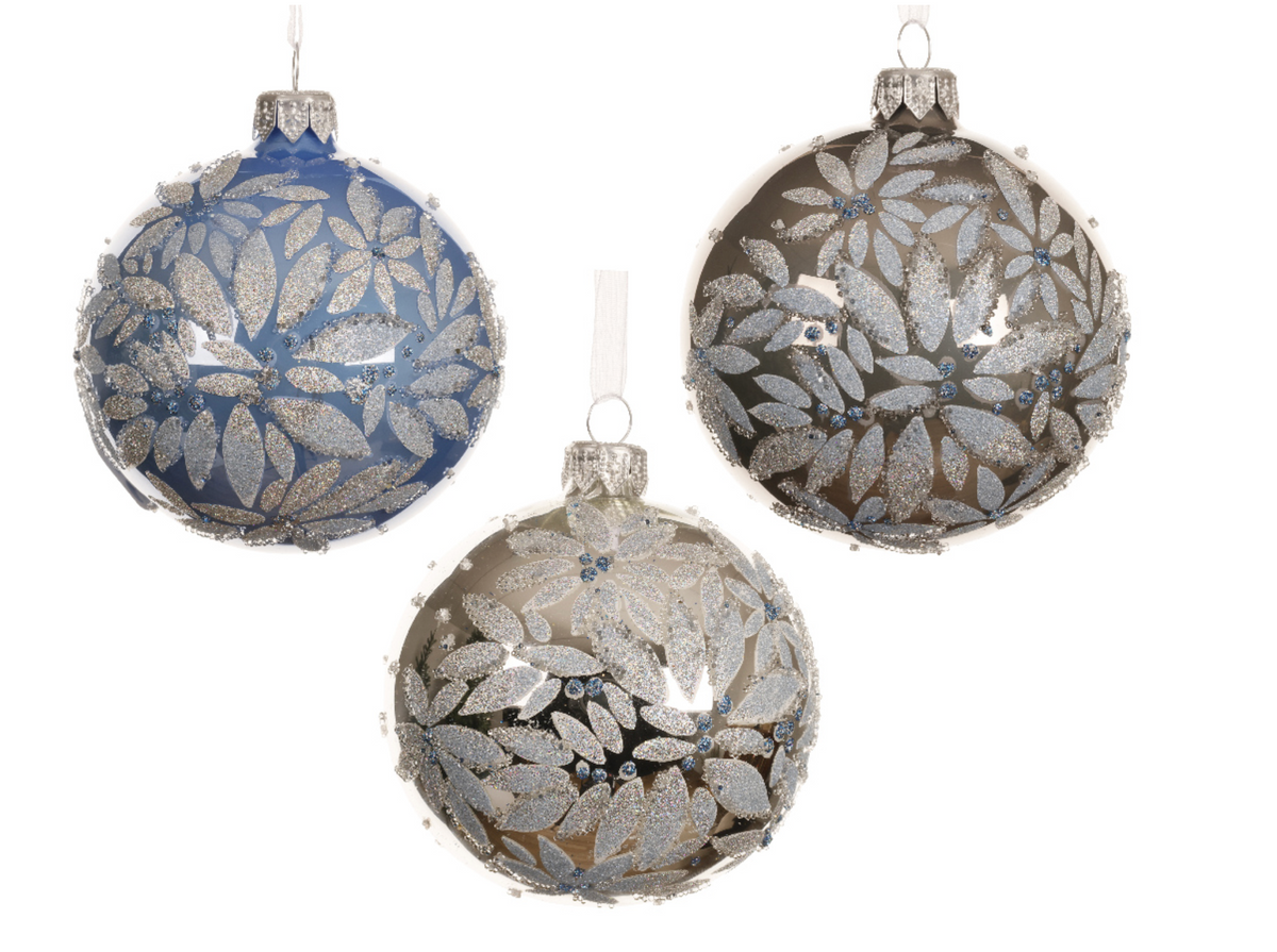 BAUBLE GLASS ORNAMENT (ASSORTED BOX SET OF 6)