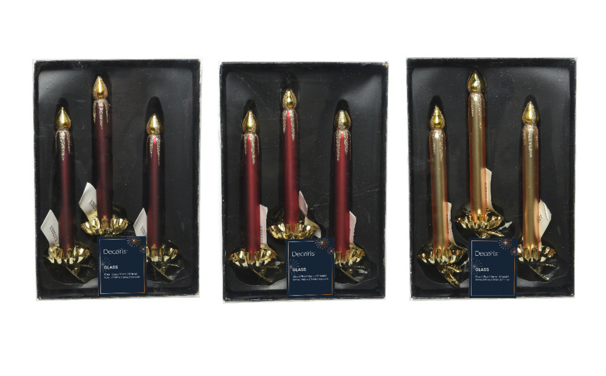 GLASS CANDLE CLIP ON SET