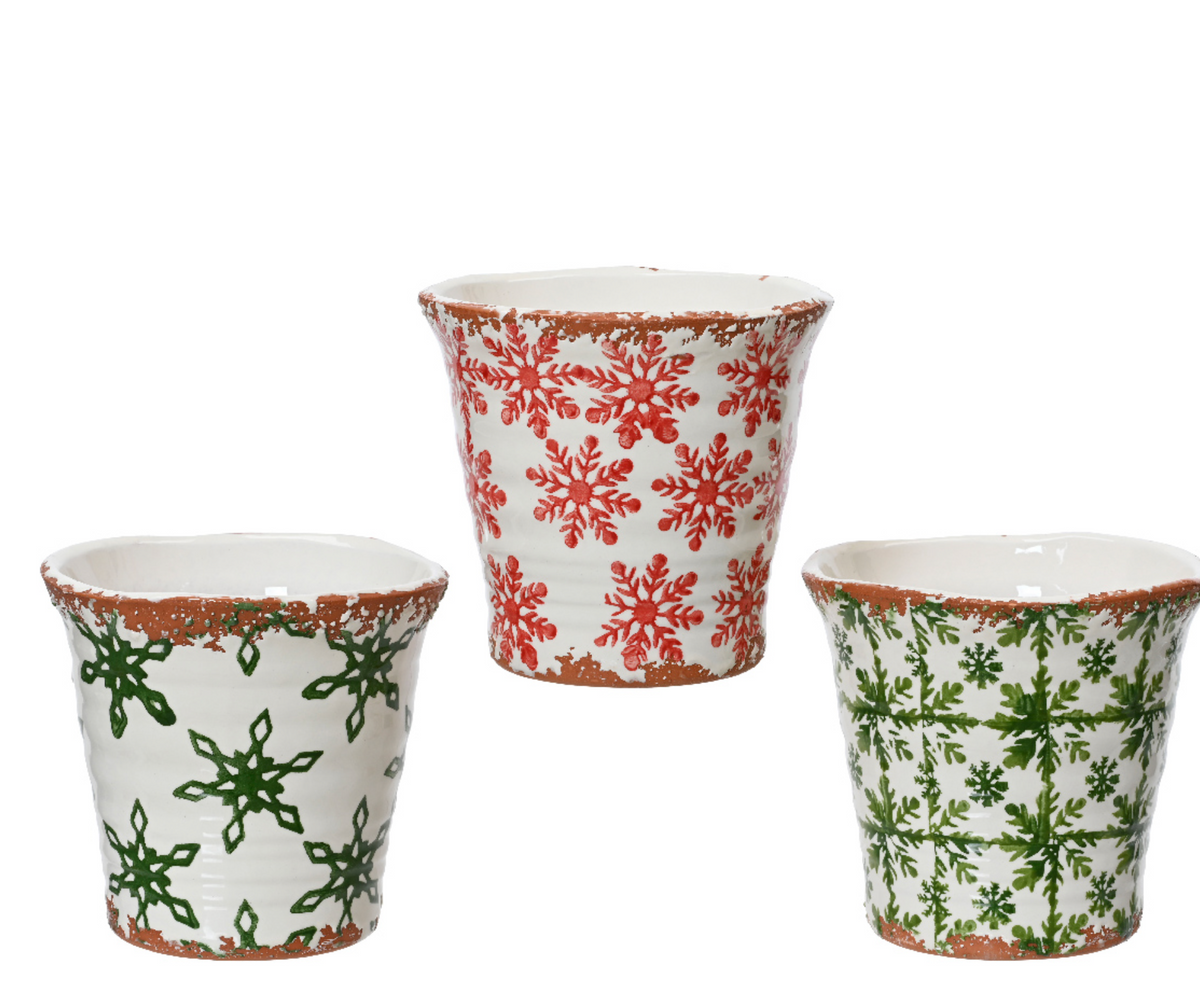 HOLIDAY TERRA COTTA  SET OF 3