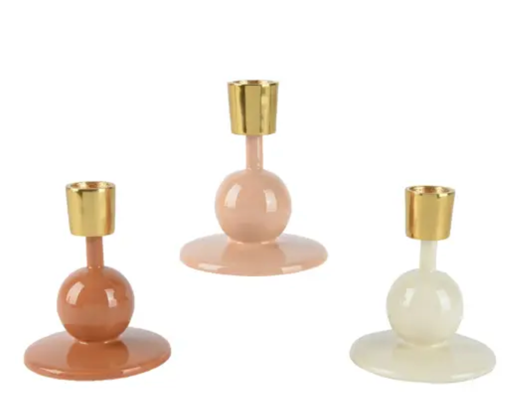 ENAMEL TAPER HOLDERS SET