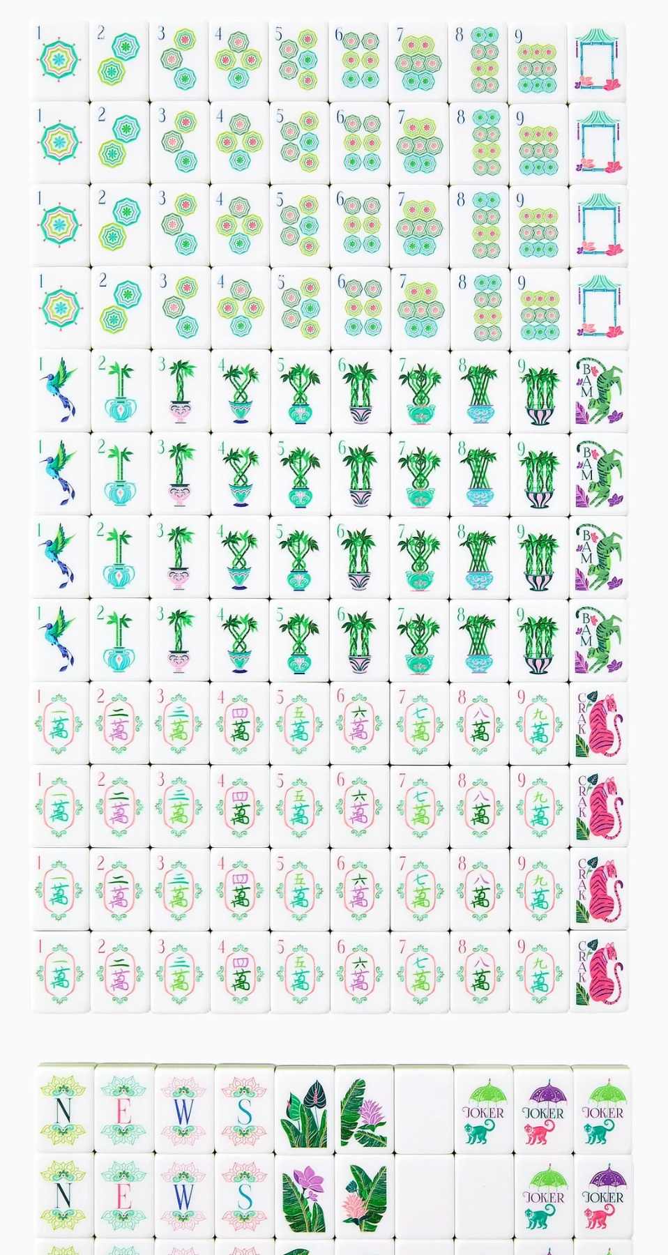 PALM ROYALE MAHJONG TILE SET