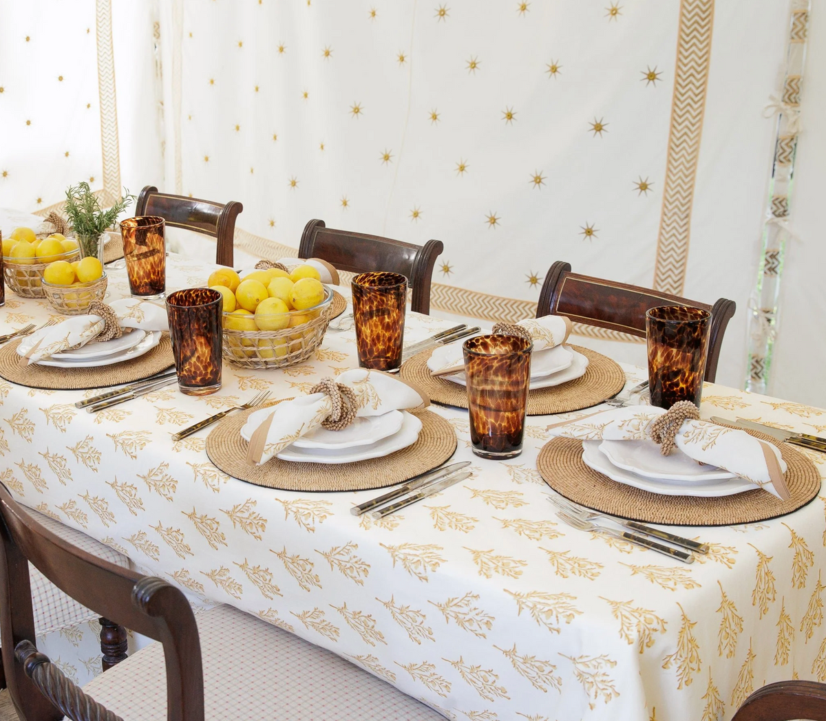 INDIA HICKS THISTLE SAND TABLECLOTH
