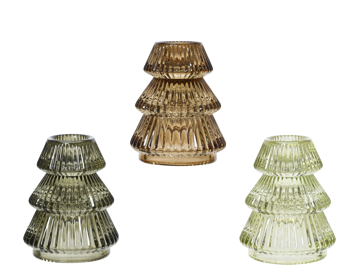 CHRISTMAS TREE TAPER HOLDER SET