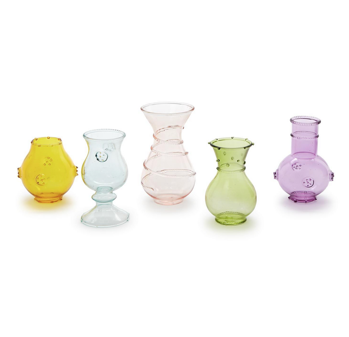 VERRE HAND BLOWN BUD VASE SET /5