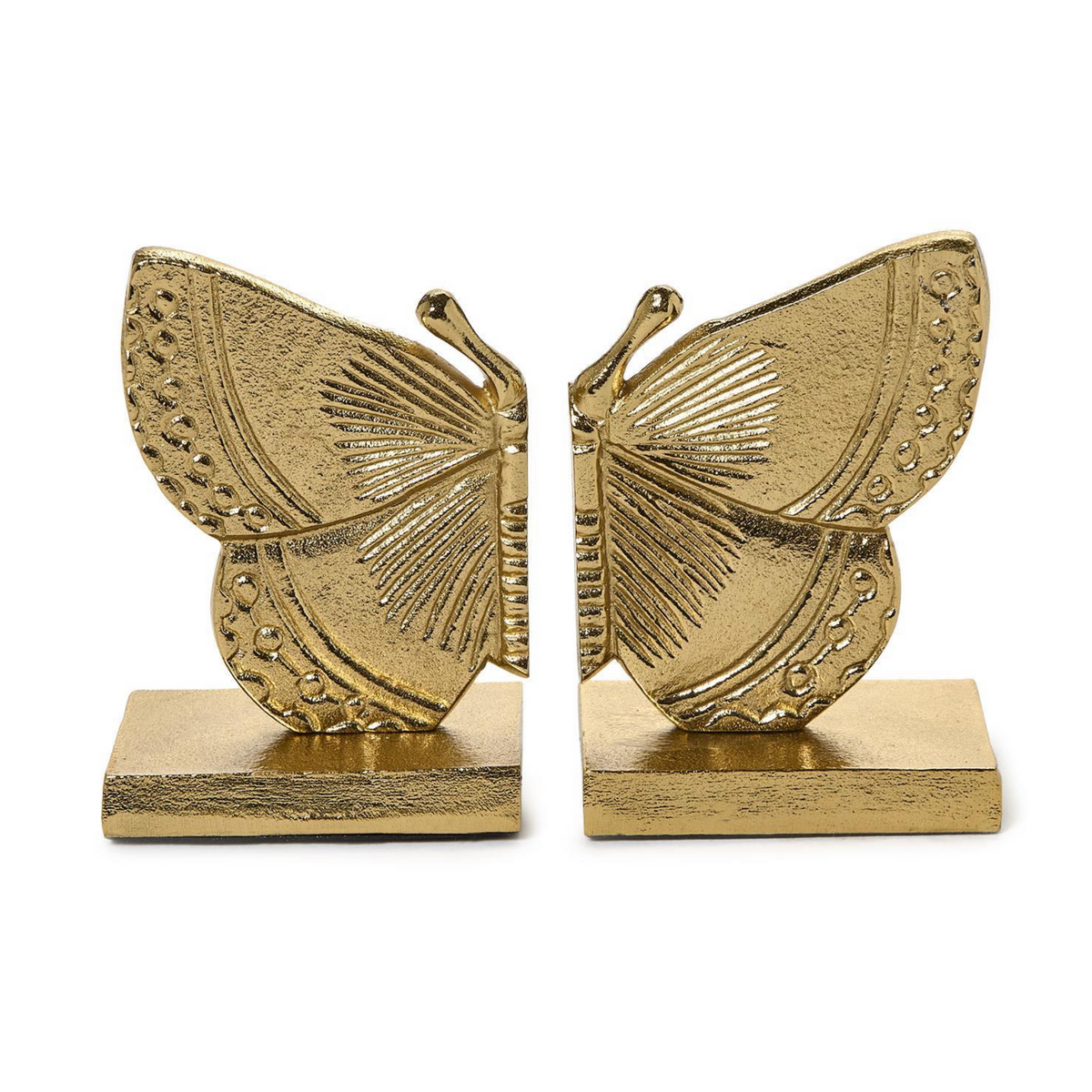 GOLD BUTTERFLY BOOKENDS