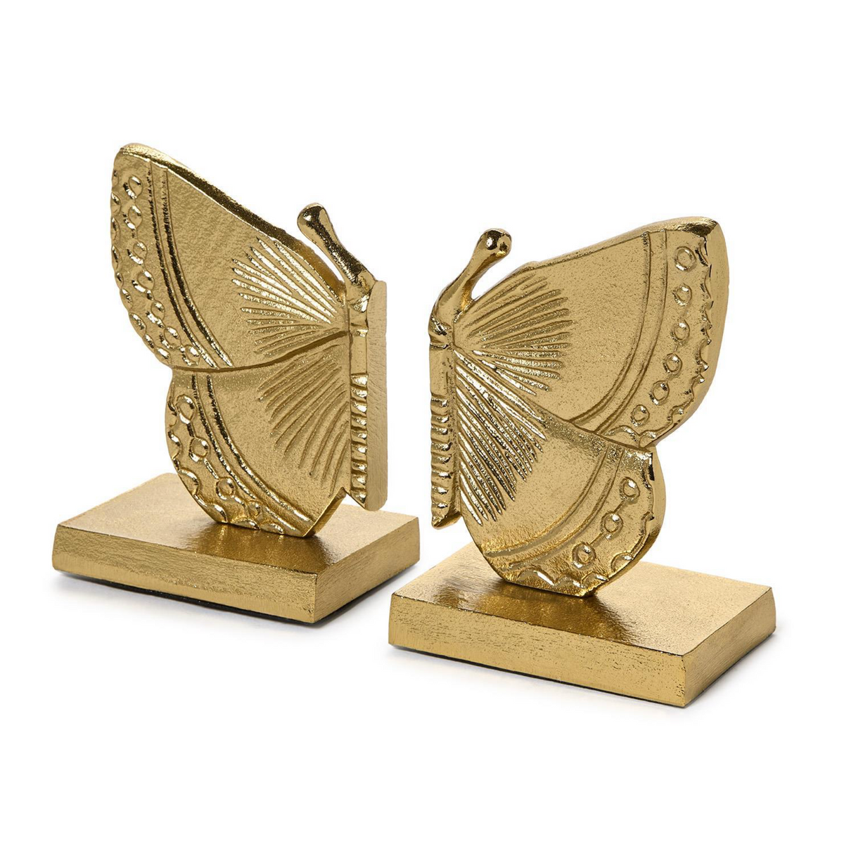 GOLD BUTTERFLY BOOKENDS