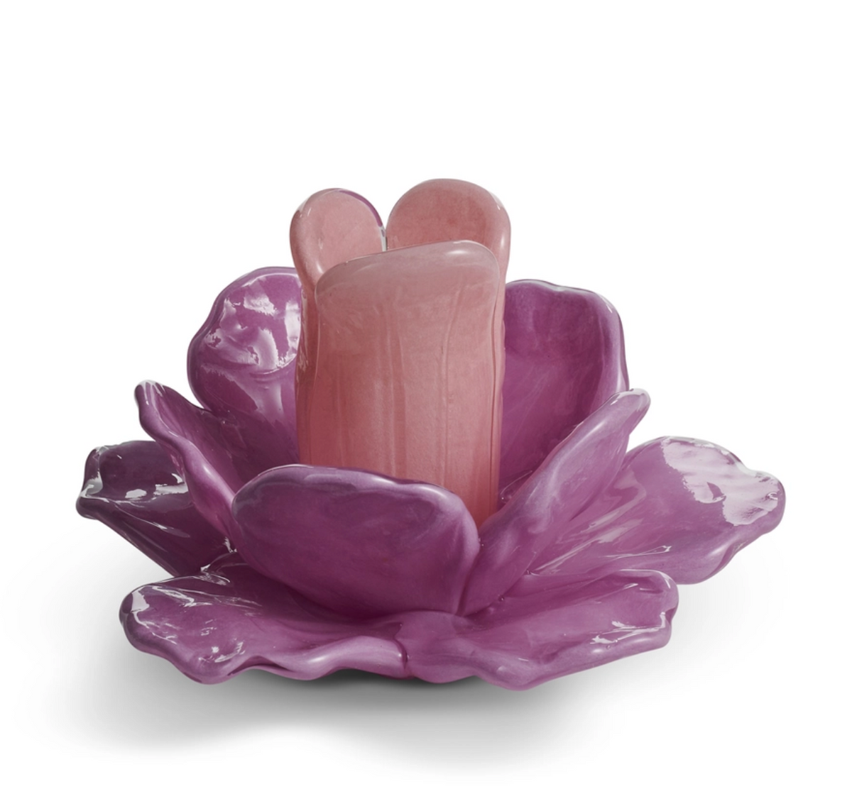 5” LAVENDER PETAL CANDLE HOLDER