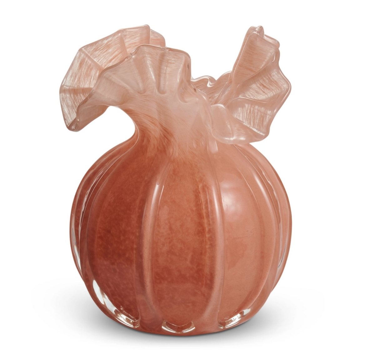 6.5" SALMON RUFFLE VASE