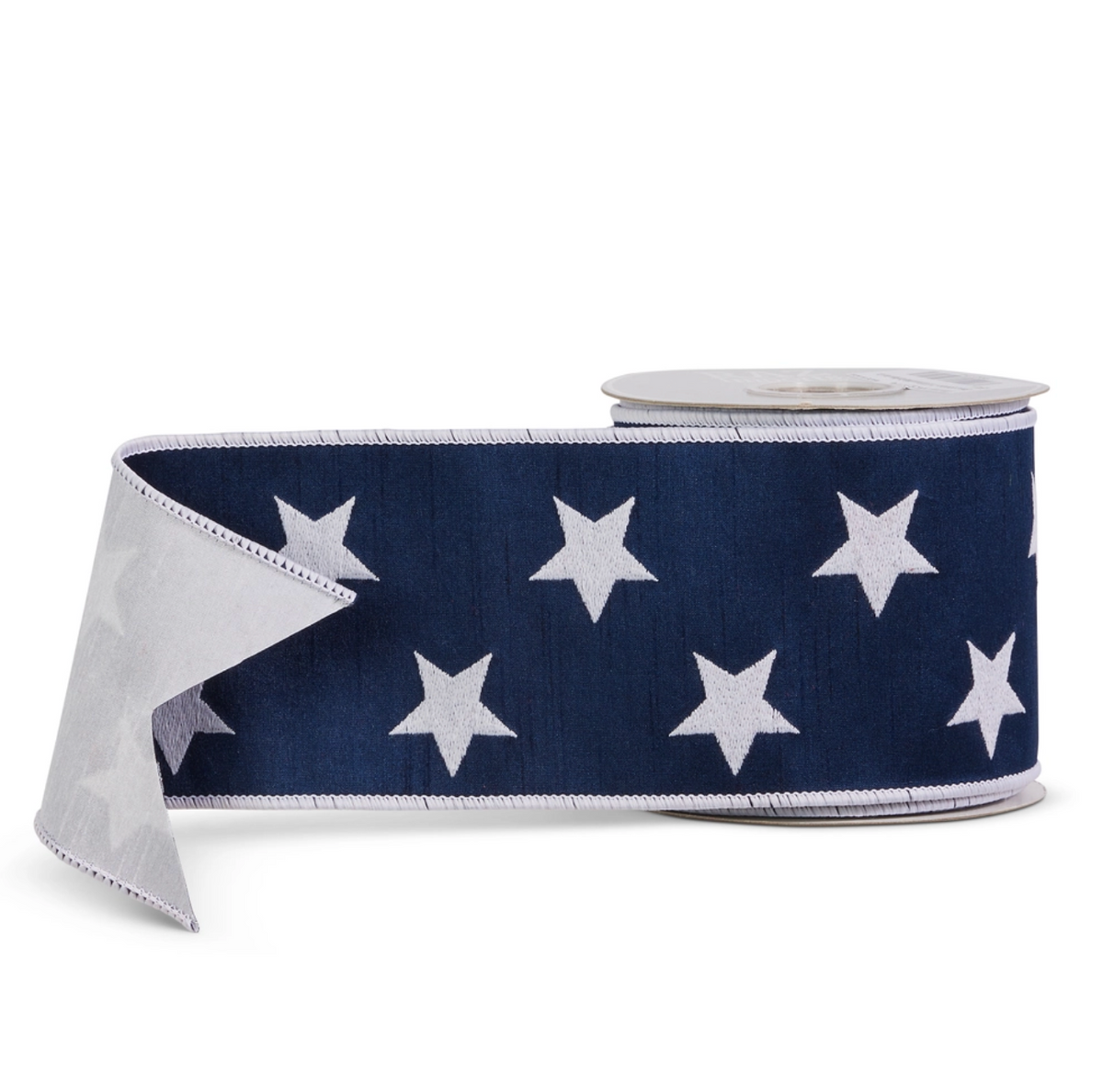 4”X10YDS BLUE &WHITE STAR RIBBON