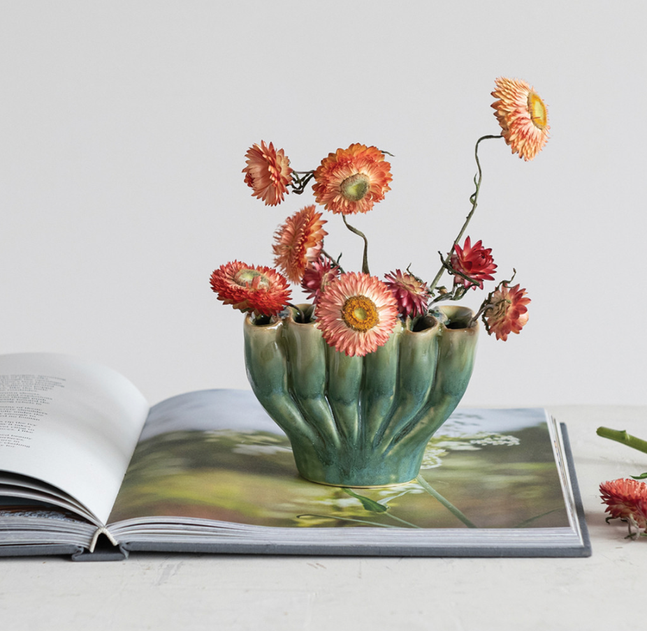 STONEWARE SCULPTURAL VASE