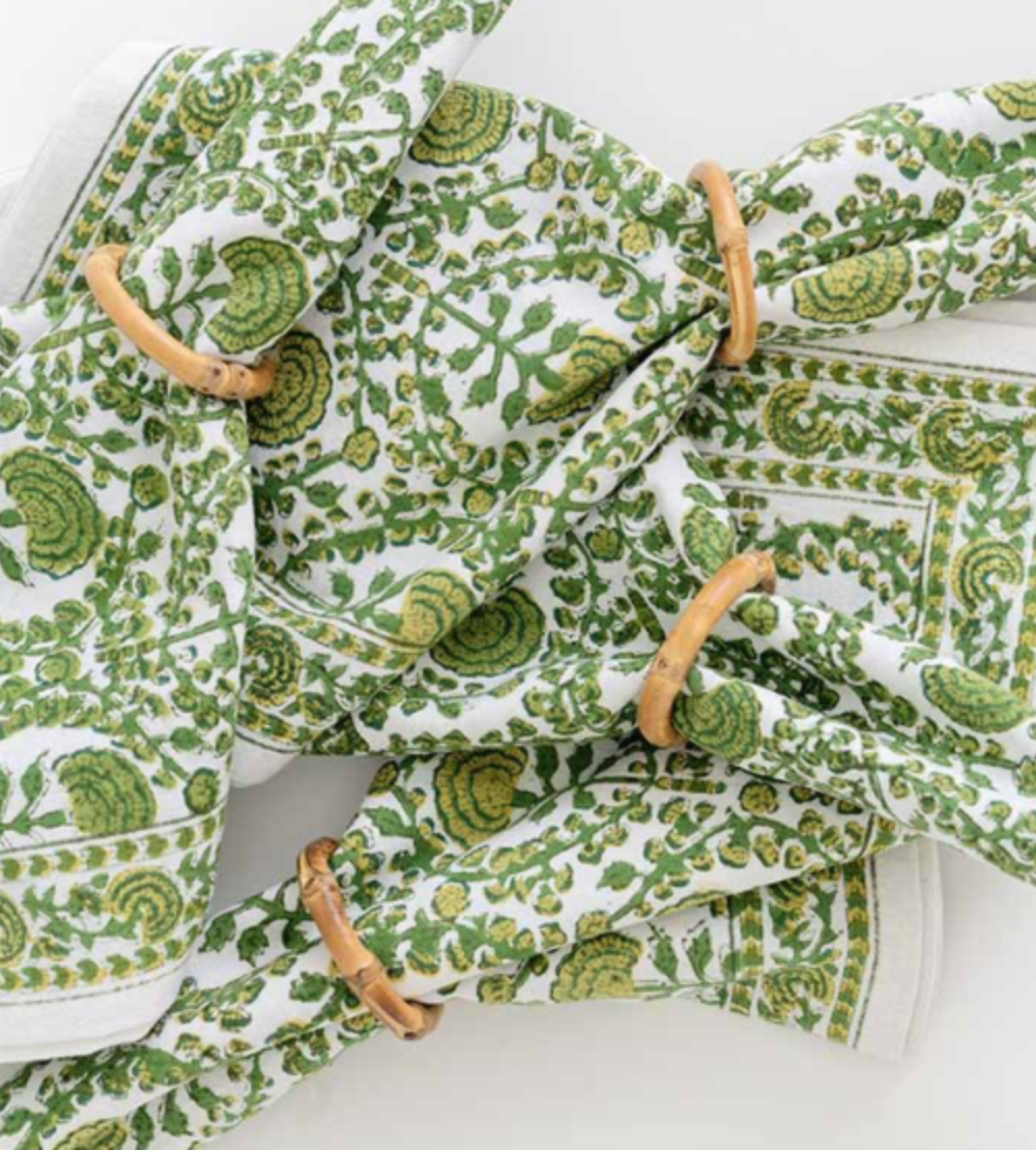 BAMBOO NAPKIN RING SET