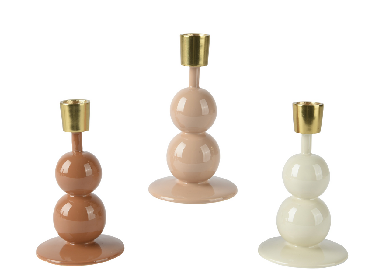 ENAMEL TAPER HOLDERS SET