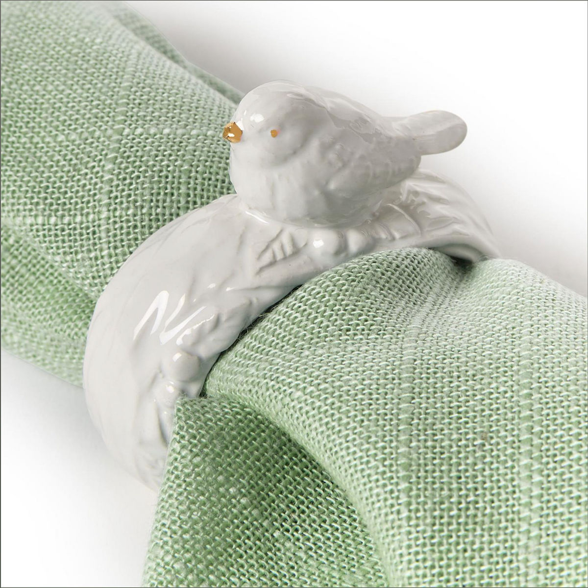 WHITE BIRD NAPKIN RINGS