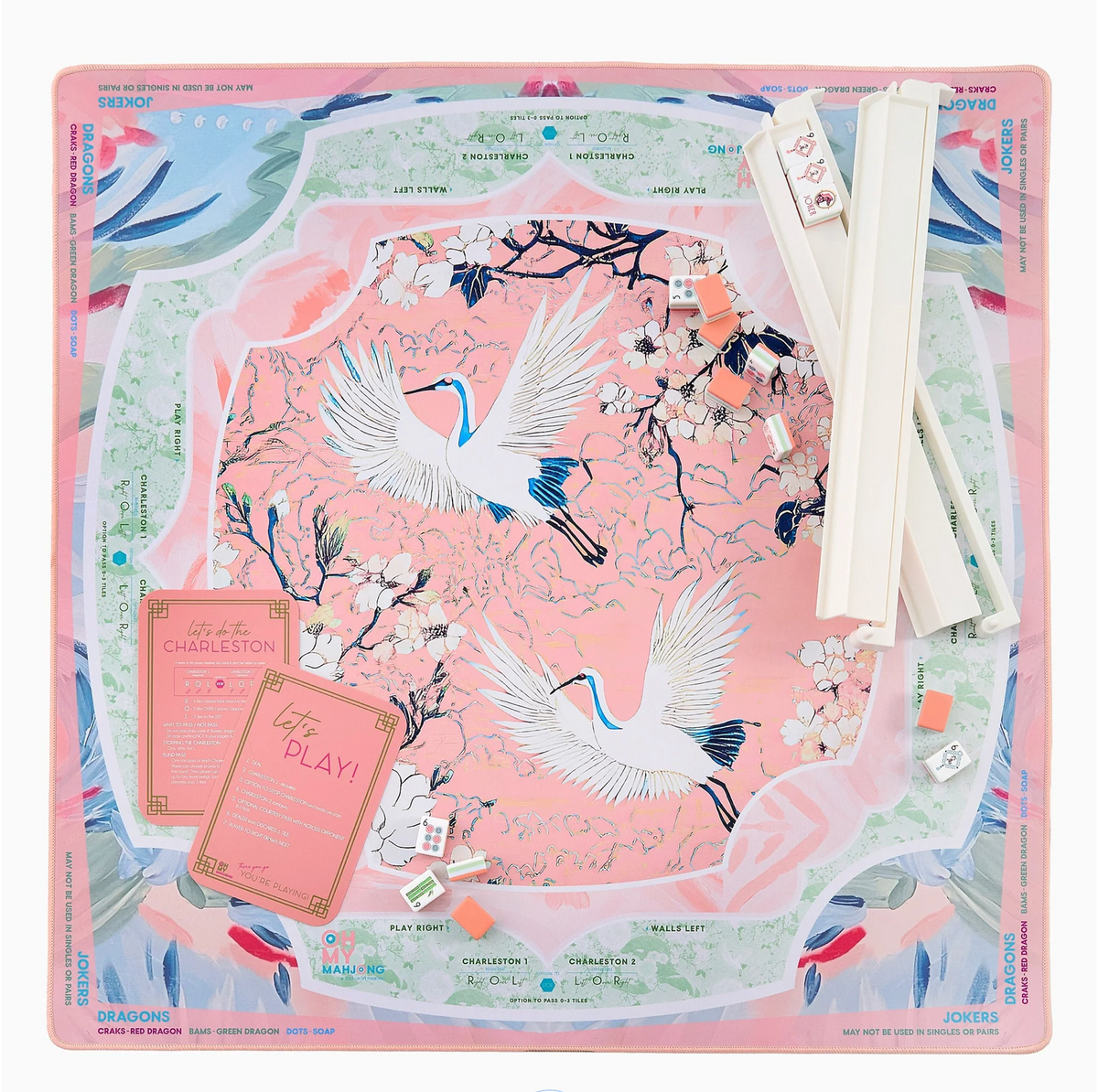 HERON MAHJONG MAT IN TUBE