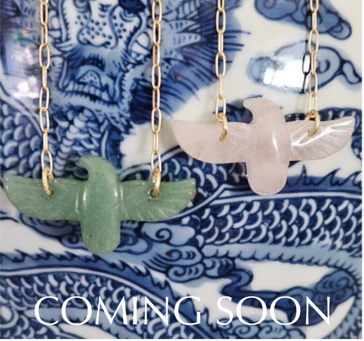PINK MICRO BIRDS NECKLACE