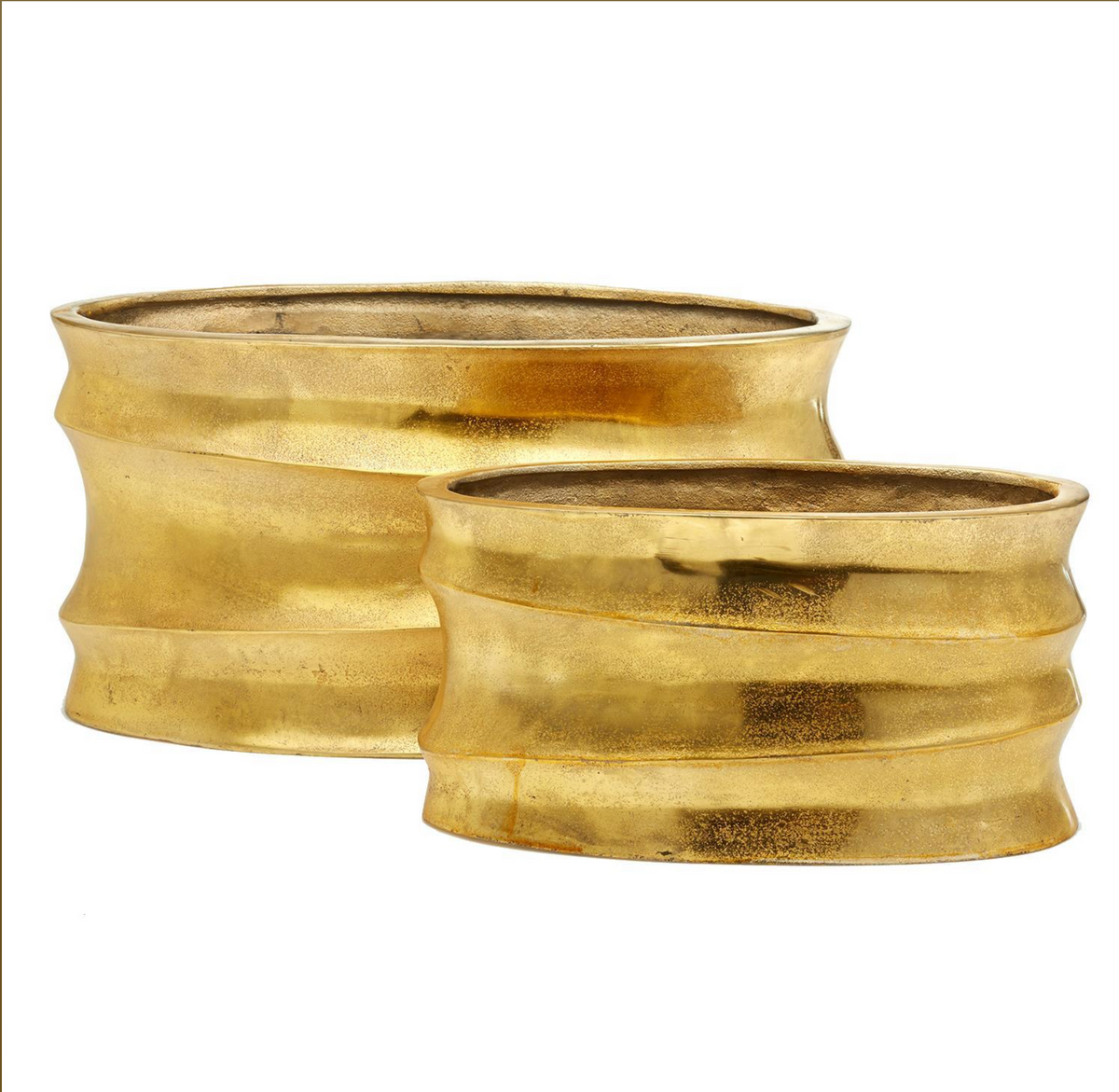 RIDGED GOLD PLANTER