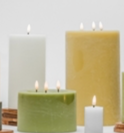 3 Wick Large Flameless Candles
